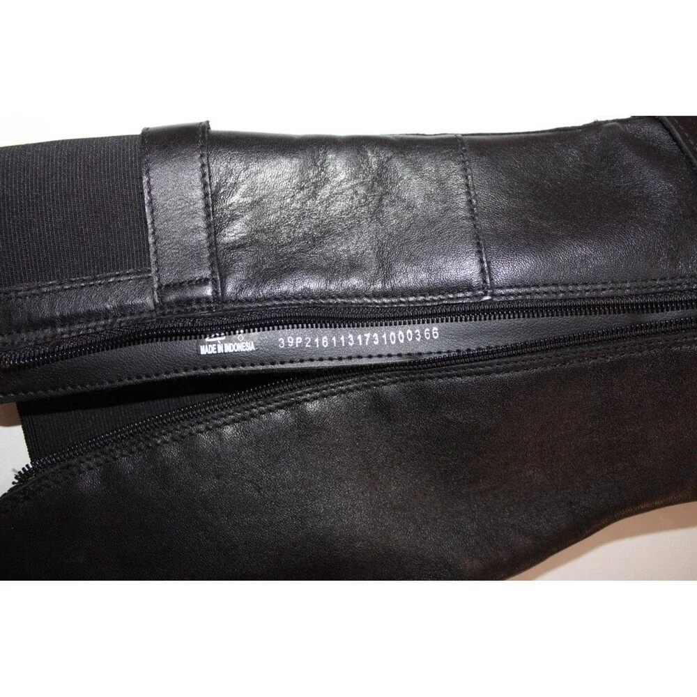 ECCO‎ Babett Boots EU 39 US 8 Black Leather GORE-TEX Waterproof Tall Wedge